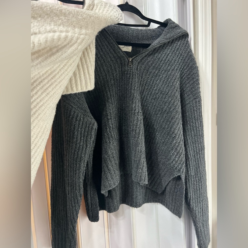 2 Universal Thread Half Zip Tunic Knit Sweaters L… - image 2